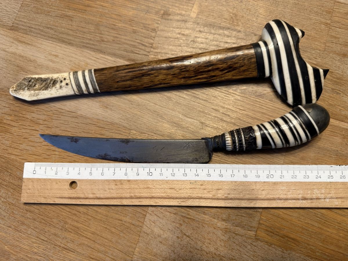 Posate: Antiker Kris Dolch mit Scheide, antikes Messer Jagdmesser – Usato da Goldach venduto da Messerguru 9
