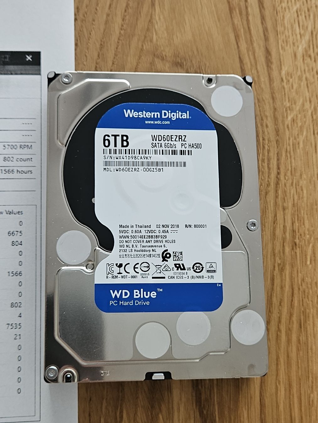 Western Digital Dischi rigidi: 6TB HDD Western Digital mit wenig Stunden – Usato da Worb venduto da MisterSunshine