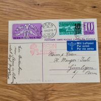 Luftpost Karte Bern In Blumen 1937 GS Bern In Blumen