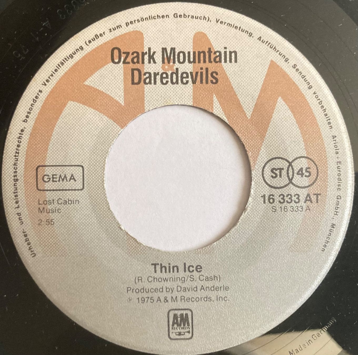 Dischi in vinile: OZARK MOUNTAIN DAREDEVILS - THIN ICE / COLORADO SONG – Usato da Poliez-Pittet venduto da Newtown-Records 2