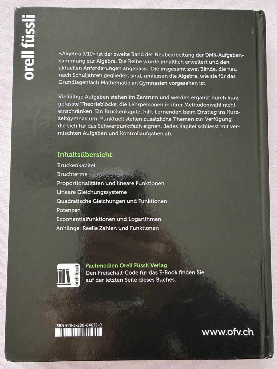Libri: Algebra Aufgaben 9/10 inkl EBook – Usato da Zug venduto da kuba1972 3