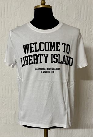 Zara T-Shirt 🗽 LIBERTY ISLAND New York Gr. XL weiss