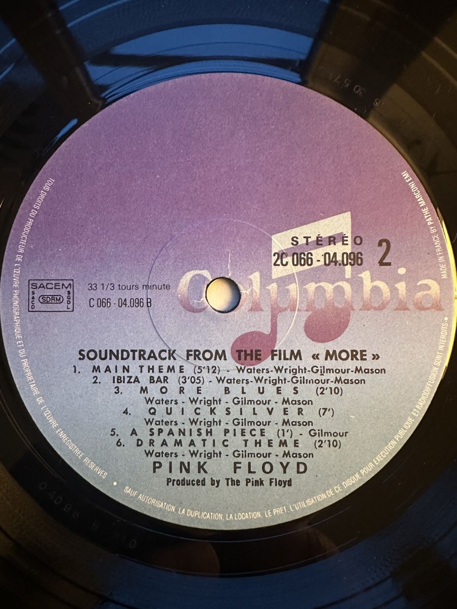 Dischi in vinile: Pink Floyd More LP – Usato da Zürich venduto da marcochreis5 5