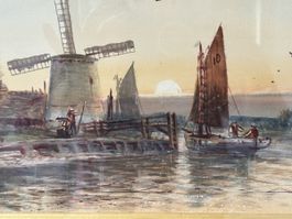 Aquarelle originale d'Arthur George Watts représentant un vo