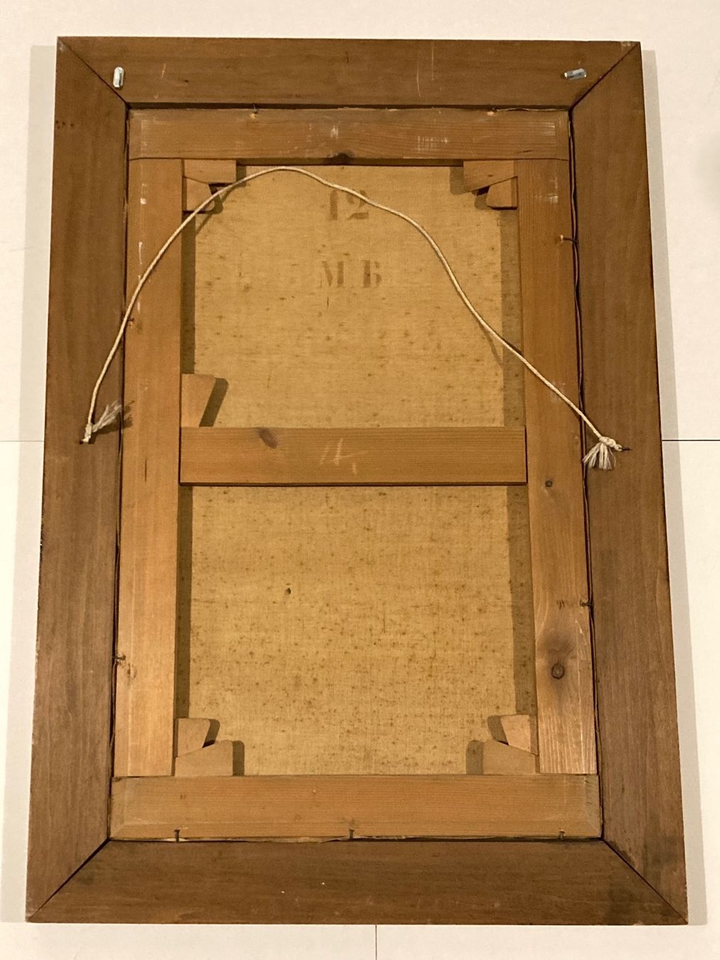 Dipinti: Landschaftsgemälde monogrammiert 1899 mit Bachlauf, Mauer – Usato da Hirzel venduto da pjn_d7xp 8