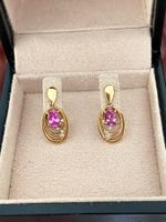 Saphir Ohrringe 18k Gold Diamanten