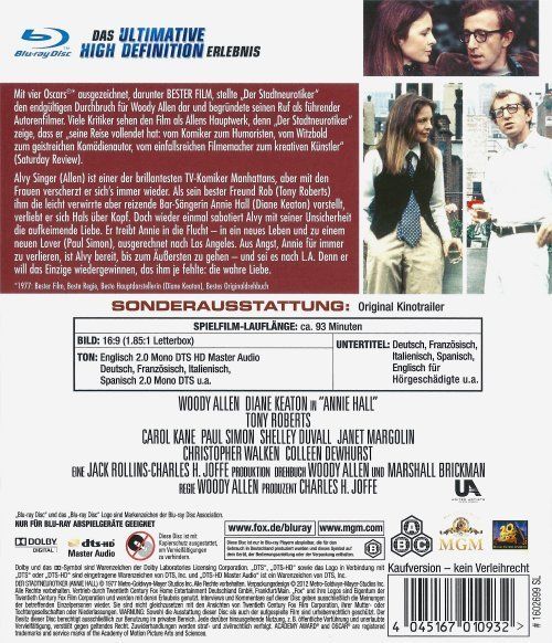 Tutti i DVDs: Der Stadtneurotiker (Blu-ray) – Nuovo (secondo la descrizione) da Volketswil venduto da Fraese1 1