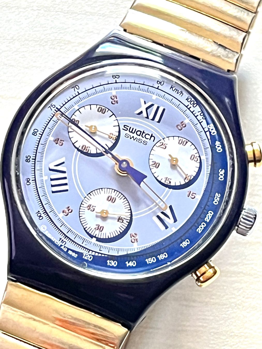 Swatch Orologi: Vintage Swatch Chronograph Uhr – Usato da Grenchen venduto da chththl 1