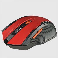 Kabellose Gaming-Maus. 2.4 GHz, 6 Tasten, Rot/Schwarz