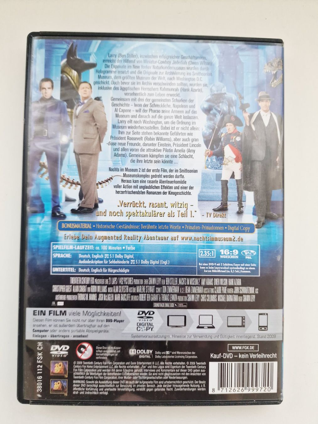 Tutti i DVDs: DVD Nachts im Museum 2 – Usato da Hallau venduto da CHACLA 1