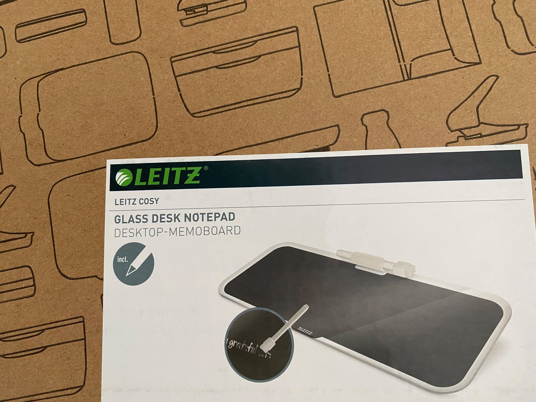 Lavagne: Leitz Cosy Glas Desk Notepad - Desktop-Memoboard inkl. Stift – Nuovo (secondo la descrizione) da Ebikon venduto da Radeon0