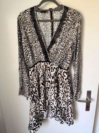 Pinko Tunika im Animalprint-Look, Grösse 38, neuwertig
