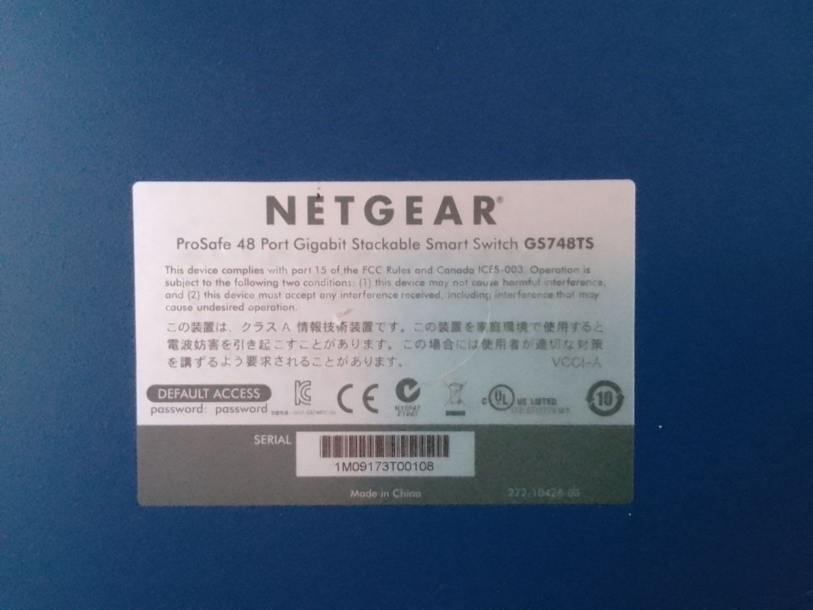 Netgear Hub & Switch: GS748TS  Smart Gigabit Ethernet Switch – Usato da Ebmatingen venduto da swiss.canadian 4