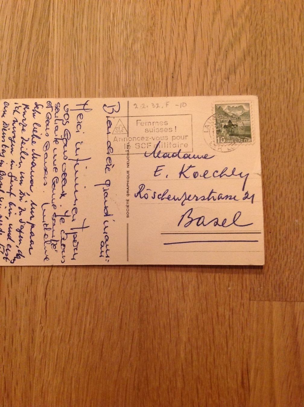 Cartoline postali: Jolie carte postale de Ouchy – Usato da Villars-sur-Glâne venduto da Graca03 2