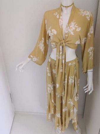 🤩YAMAMAY HOSE GELB & BLUMENMUSTER NEU & D&G P.