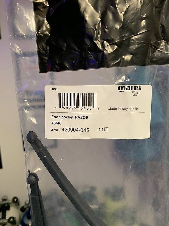 Mares Flossen, Masken & Schnorchel: 2 x Freedive Mares Razor Footpockets 45/46 neu – Neu (gemäss Beschreibung) aus Muri AG von Ludrigen 1