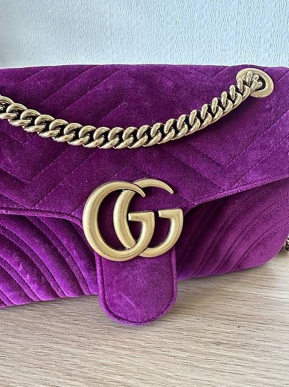 Borse da donna: Gucci Marmont Samttasche Lila – Usato da Bern venduto da ranine_praline 1