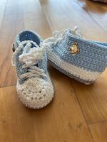 Babyschuhe Baby-Schühchen eingestrickt 100% Wolle NEU