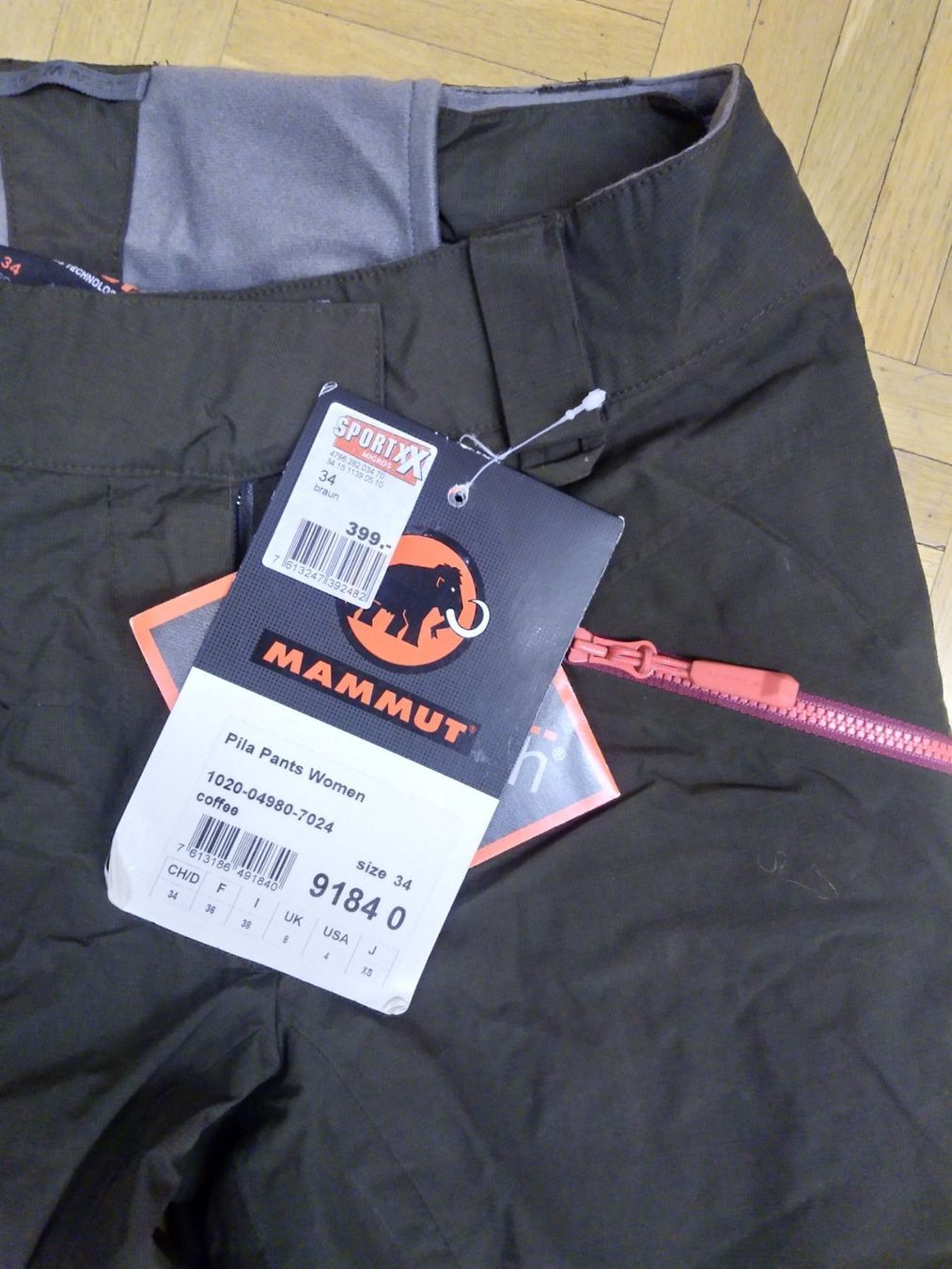 Mammut Pantaloni: Mammut Skihose 34 Drytech Braun, Neu – Nuovo e nell'imballaggio originale da Müllheim Dorf venduto da florita01 1