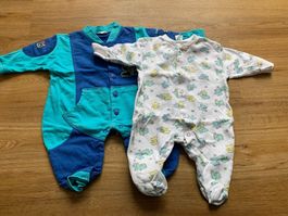 2 x Strampler Pyjama Baby Gr. 62