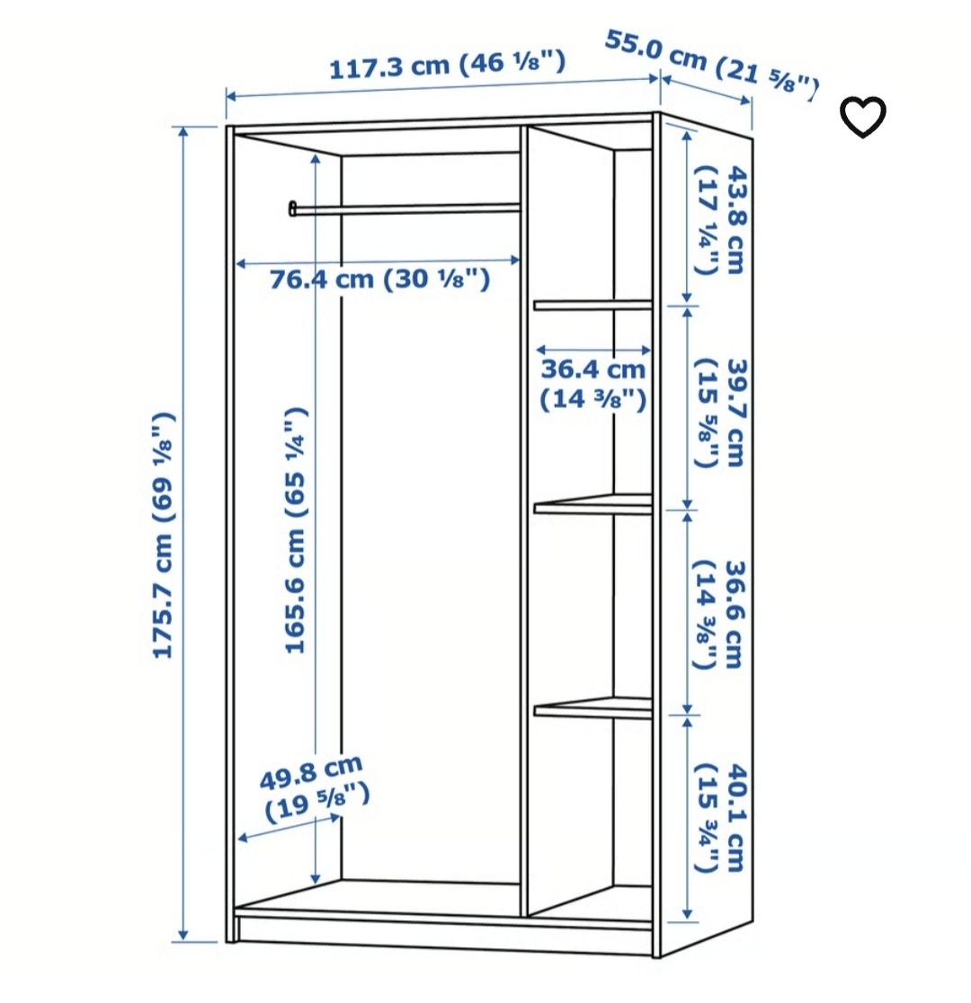 Armoires: Kleiderschrank Ikea Rakkestad – D'occasion à Winterthur par sar_lt9f 3
