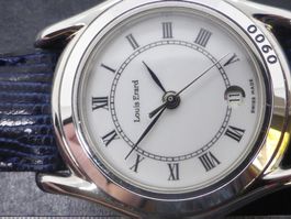 Louis Erard montre dame à quartz bracelet cuir bleu