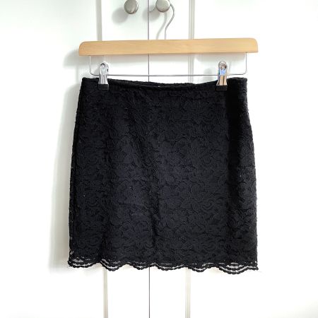 H&M Jupe Moulante Dentelle Noire - Taille 36