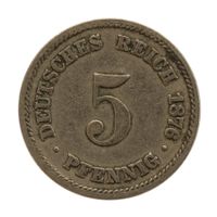 Deutschland Kaiserreich 5 Pfennig 1876 A