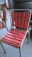Chaises de jardin Bigla vintage rouge métal aluminium set 4