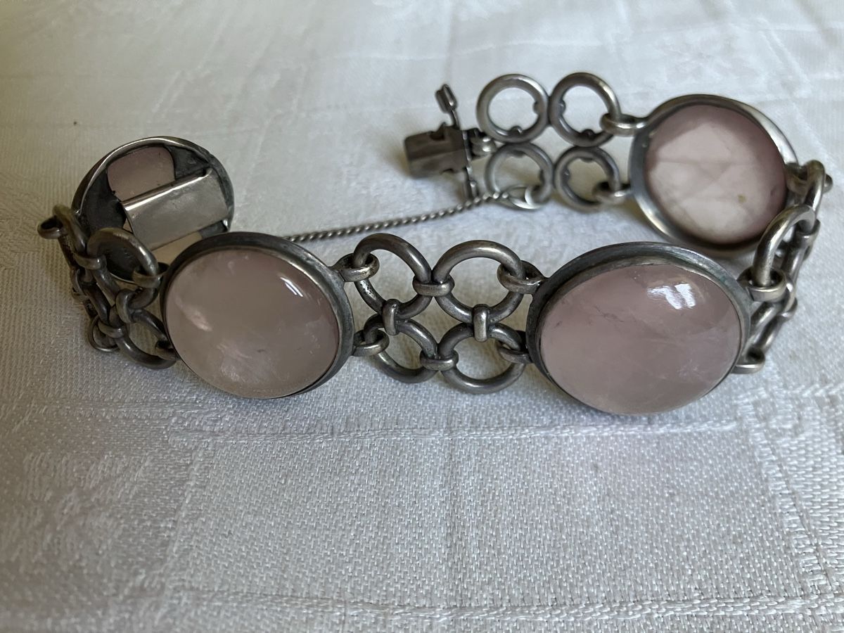 Bracciali & Braccialetti: Silber Armband mit Rosaquarz – Usato da Lyss venduto da Punktum01 3