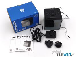 Schwarzer Radio Würfel Wecker von PHILIPS