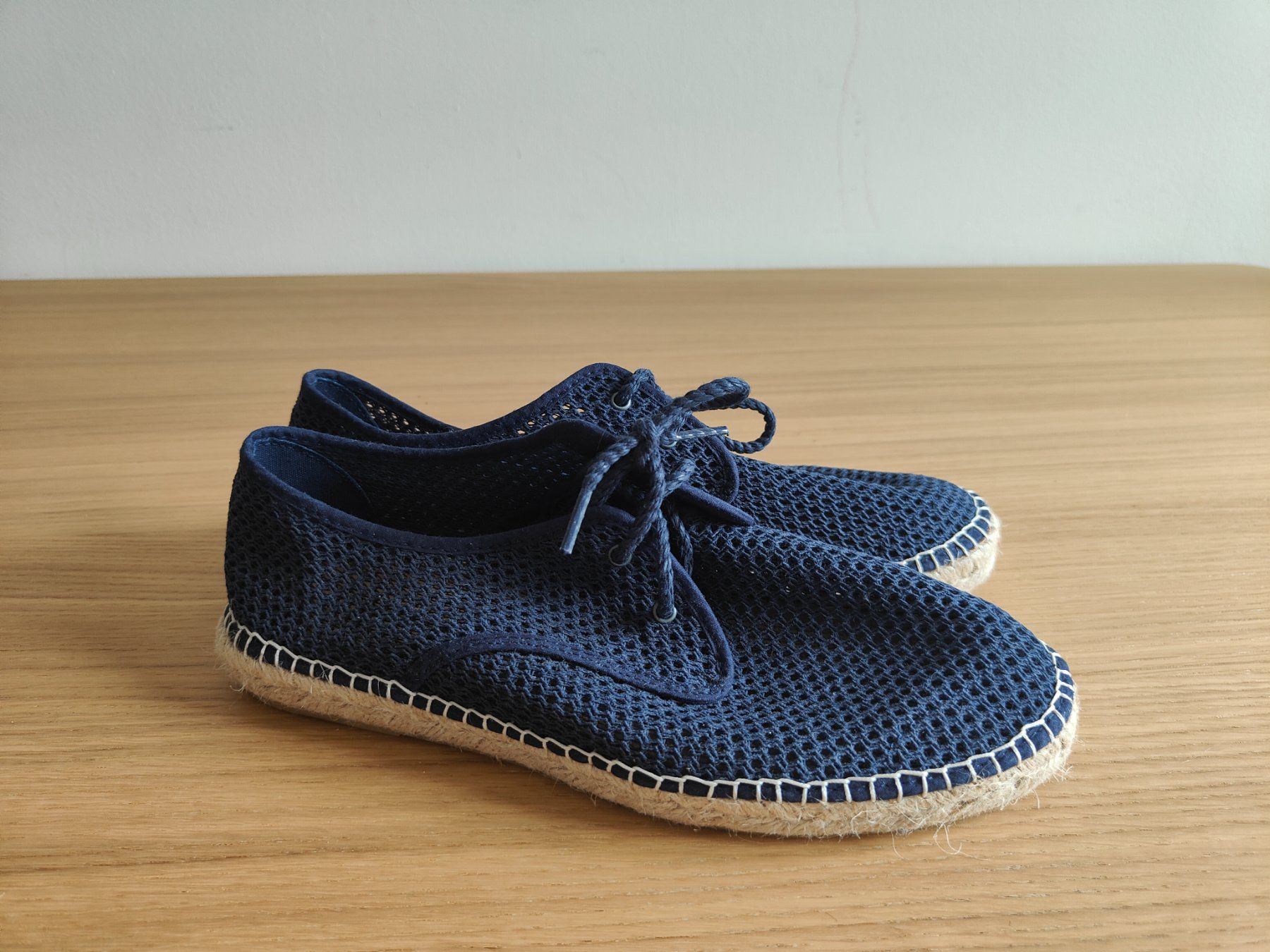 Herrenschuhe: schöne blaue Schnür-Espadrilles, 43 – Gebraucht aus Olten von Gegendiekultur 5