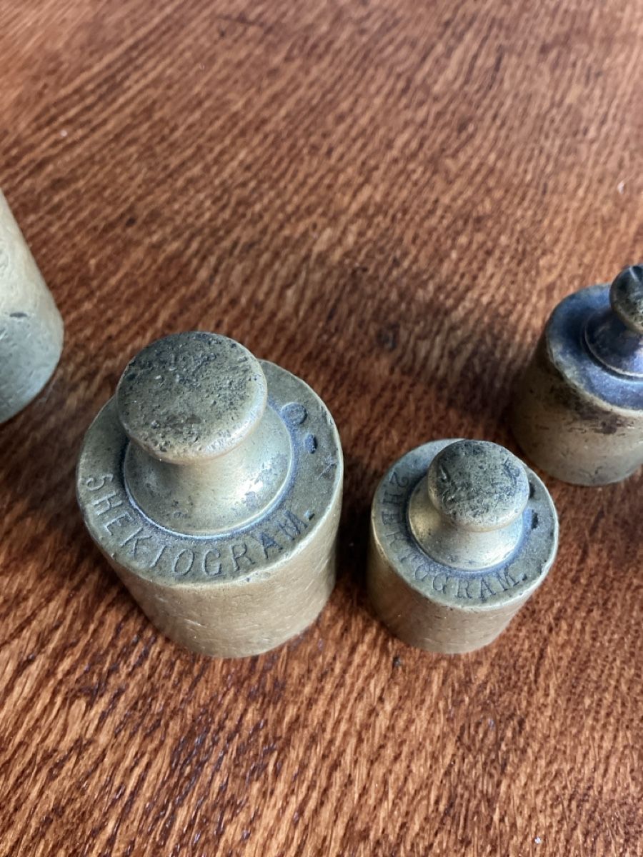 Balances et poids: Antike Messgewichte Set Messing 5 teilig  – D'occasion à Buchs SG par rosadoro1973 3