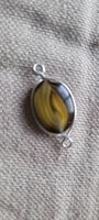 Pendentif pierre oeil de tigre ovale