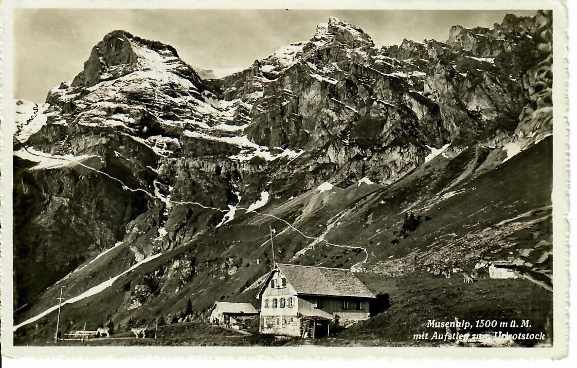 Ansichtskarten: Musenalp um 1940 – Gebraucht aus Hochdorf von Ziegel-16
