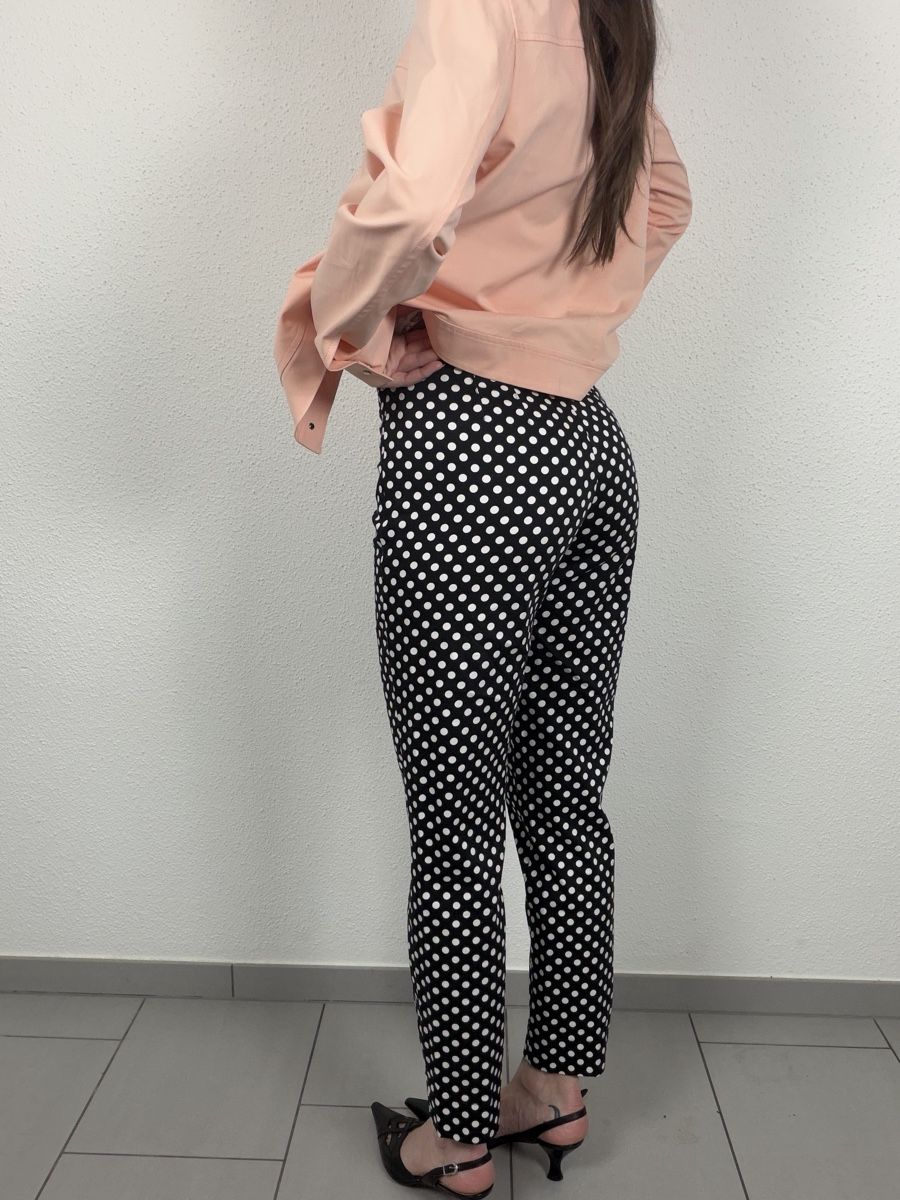 Cambio Pantaloni: Cambio Trousers - Black and White Polka Dot – Usato da Knonau venduto da Grapesvintage 4