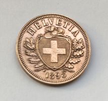 1898 2 Rappen unz *RAR* KW Fr. 175.-