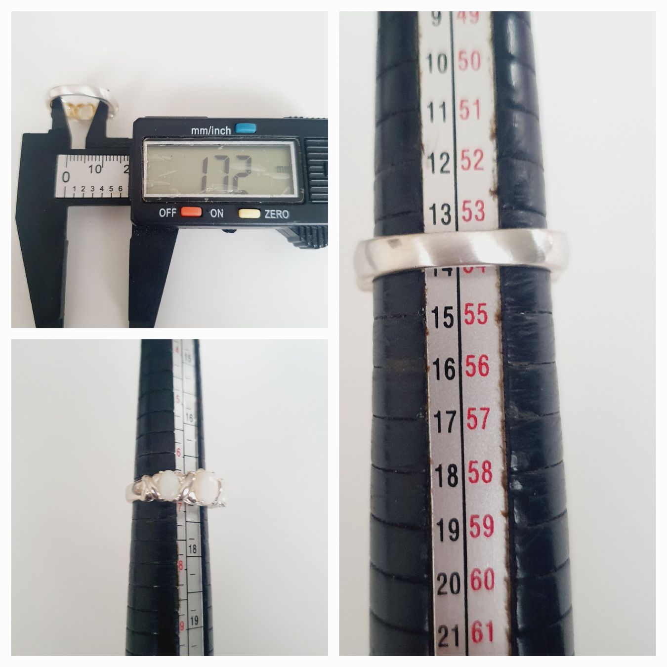 Anelli: Weisser Opal Ring, 925 Silber, Gr. 17.2 mm – Usato da Kreuzlingen venduto da Wunderkiste123 5