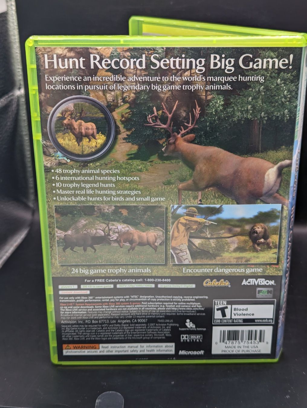 Microsoft Giochi: Cabela's Big Game Hunter - Xbox 360 Game - NTSC – Usato da Hünenberg See venduto da SpecialEditionGaming 2