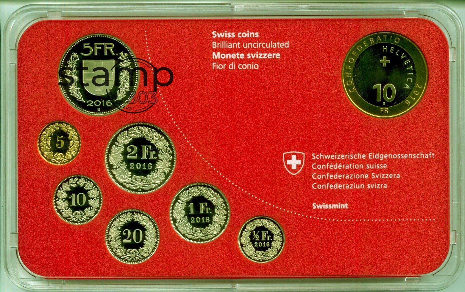 Tutti le monete: Schweizer Münzsatz 2016 stgl      NEU – Usato da Eggersriet venduto da stamp303 2
