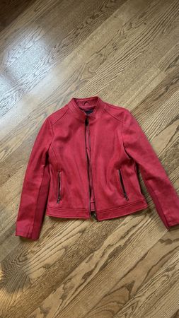 Rote Desigual Jacke, Kunstleder, Grösse L