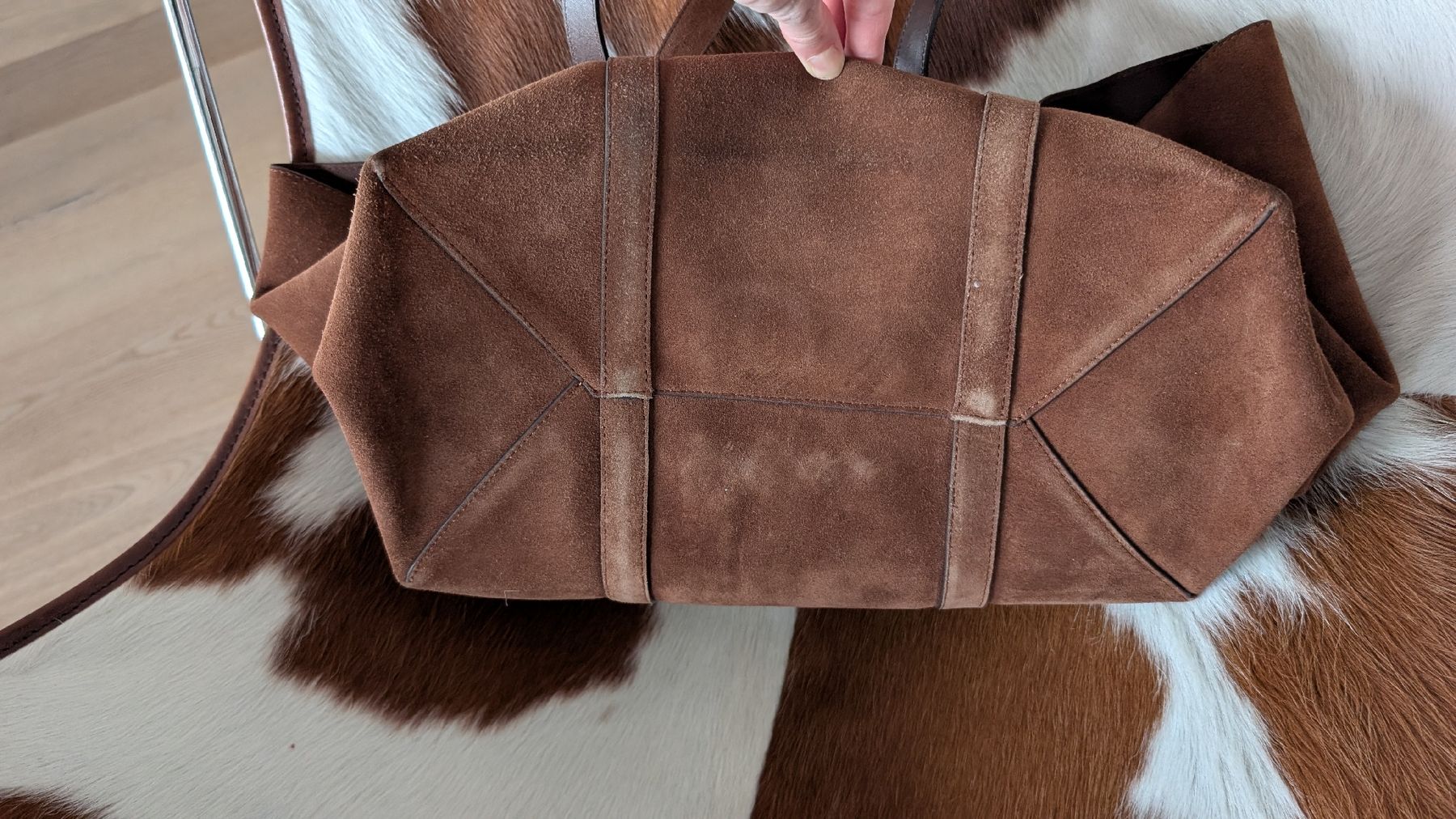 Sezane Sacs femmes: sac Sezane marron cabas Gabin chocolat  – D'occasion à Biberstein par ameliecimador 3