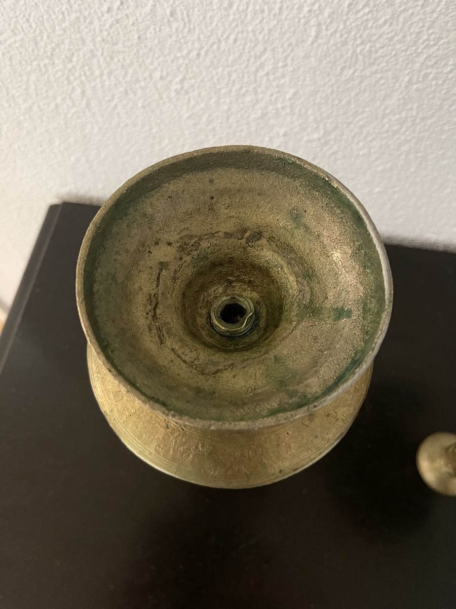 Portacandele: 2 alte Messing Kerzenhalter – Usato da Dübendorf venduto da Crioula 4