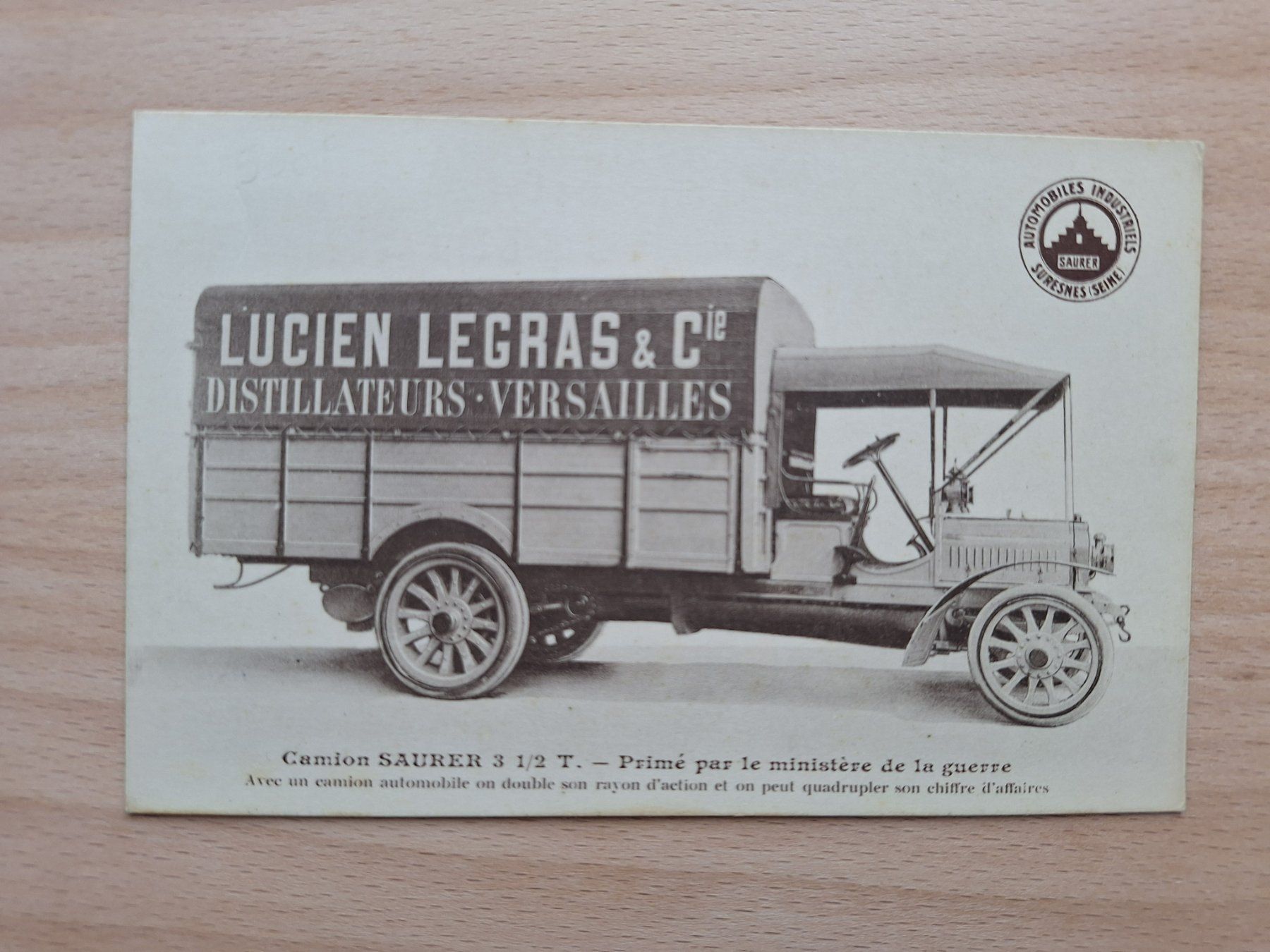 Ansichtskarten: AK, Saurer Lastwagen, Suresnes – Gebraucht aus Lohn-Ammannsegg von Beo71