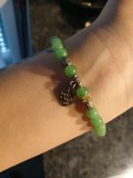 Grünes Jade Armband mit Herzanhänger