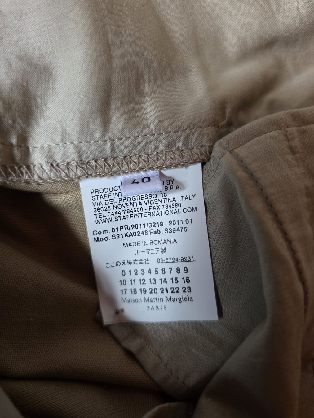 Maison Margiela Pantaloni: Pantalone classico Martin Margiela – Usato da calpiogna venduto da dadalter 7