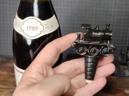Wunderschöner Weinflaschen Korkzapfen Nr.55 Lokomotive