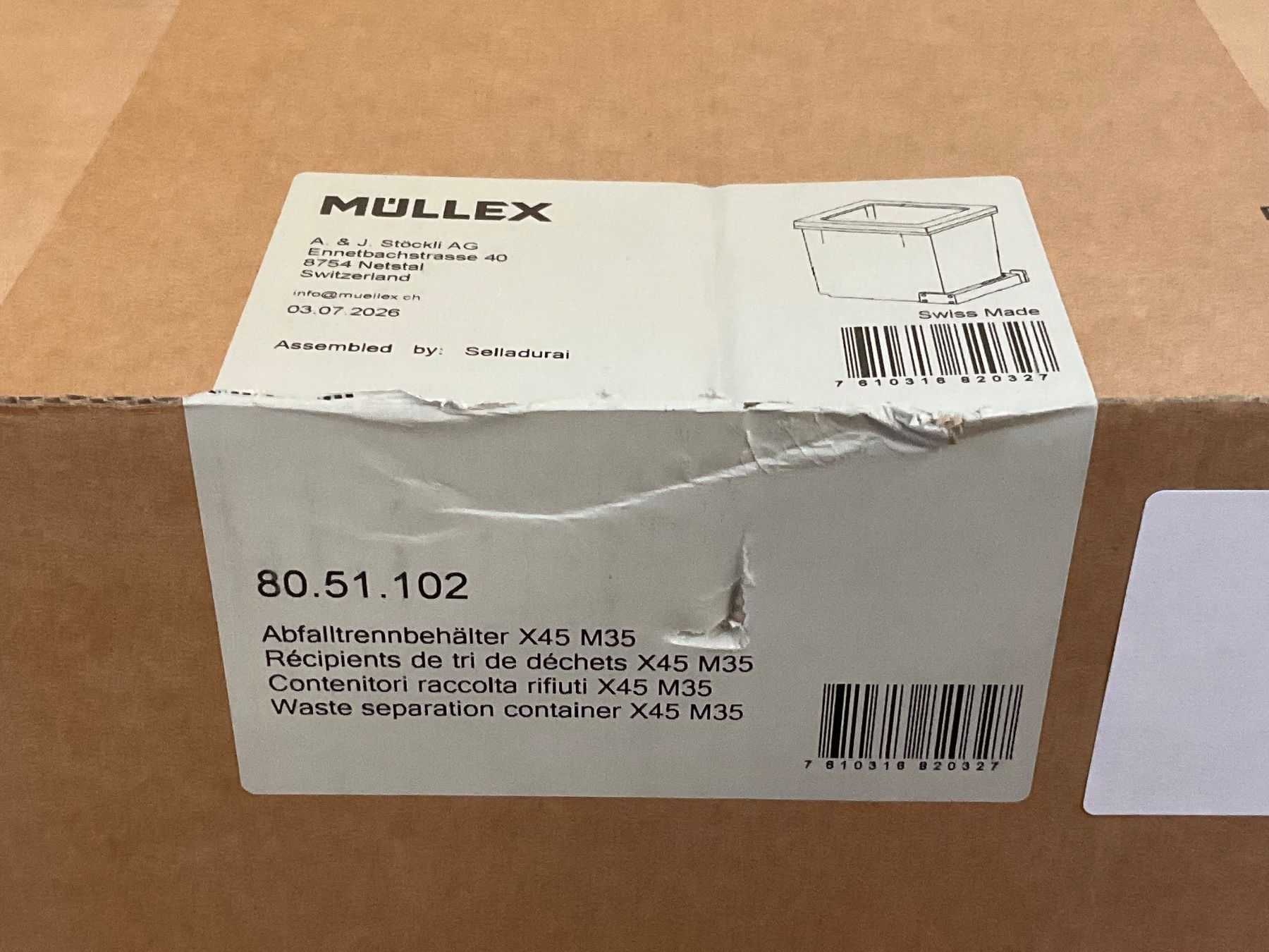 Müllex Cestini per rifiuti: 084 Müllex Abfallsystem X45 M35 – Nuovo (secondo la descrizione) da Derendingen venduto da Meisterstuecke 4