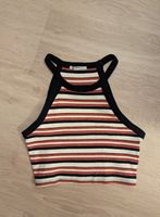 Crop top haut court rayé femme taille S Zara Rouge blanc