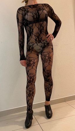 Sexy Tuta di Pizzo-1size-Unisex-nuovo -feste 👌vacanze